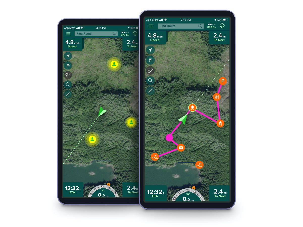 PRO HUNT™ hunting navigation app on phone and tablet